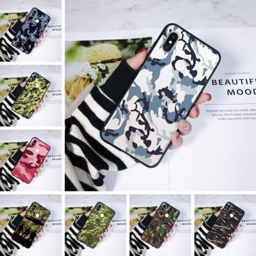For Xiaomi Mi A1 A2 8 SE Lite Case Silicone Camo Army Black Soft Back Cover For Xiaomi Mi 5 5C 5S 5X 6 6X Plus Phone Case
