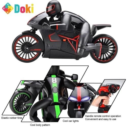 Doki 2.4G Remote Control Motorcycle Toy Spinning Drift Off-Road Vehicle Toy Radio Remote Car Child High-Speed Racing Toy Gift