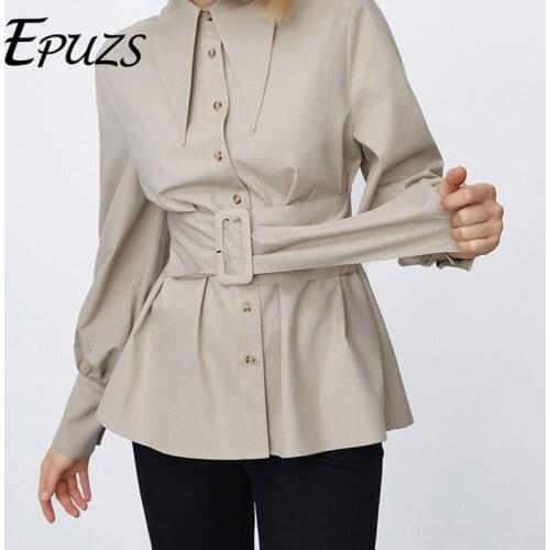 EPUZS Beige Blouses
