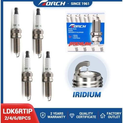 2-8PCS Iridium Candle Platinum Spark Plug TORCH LDK6RTIP for NGK SILZKR6B10E ILKR6F11 Denso VXUH20I for Toyota 90048-51208