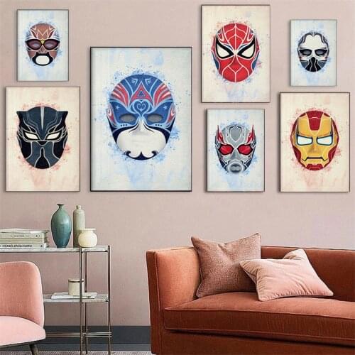 Chinese Theater Style Canvas Paintings Marvel Superhero Creative Posters and Prints Wall Art Picture for Living Room Home Decor