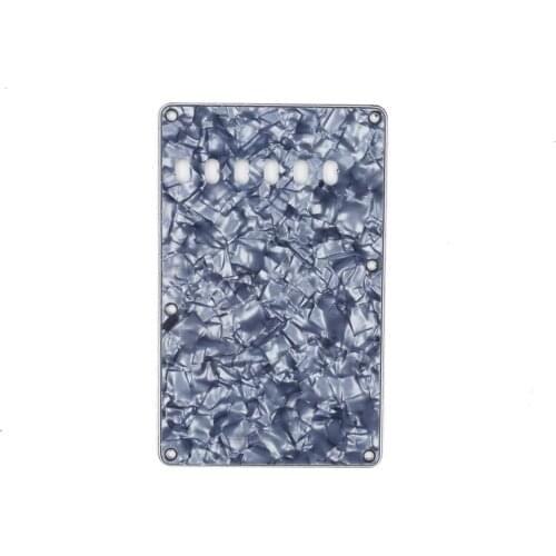 Musiclily Vintage Style Strat Tremolo Backplate for Fender USA/Mexican Made Standard Stratocaster, 4Ply Grey Pearl