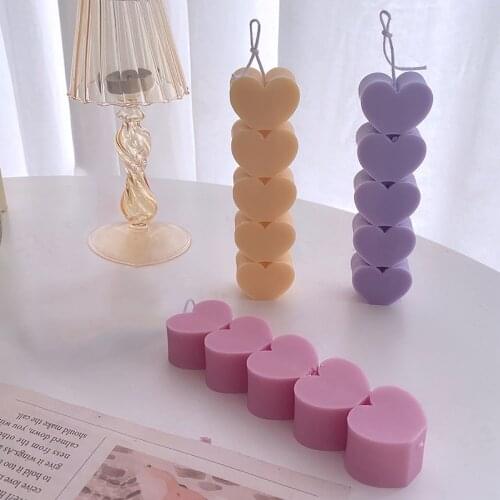 Love Cylindrical Silicone Candle Mold