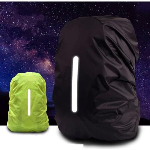 Reflective Waterproof Backpack Rain Cover Outdoor Sport Night Cycling Safety Light Raincover Case Bag Camping Hiking 8-70L