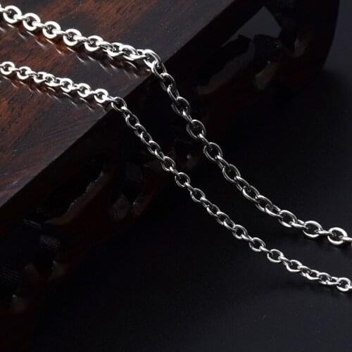 Titanium Steel 55cm+5cm * 2.3mm / 3mm Rolo Necklace O - Shaped Chains DIY Accessories