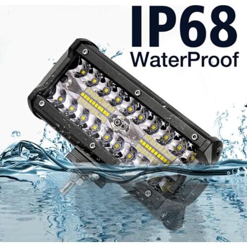 1 Pieces 7 Inch 120w Led Car And Motorcycle Work Light Modified Fog Light Strip Light Headlight Automobile Led Light Car Parts