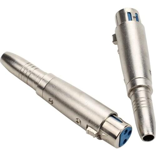 10Pcs 6.35mm 3 Core Pins Female Jack to 3Pin XLR Male Female Plug Audio Cable Microphone Metal Adapter 6.35 to XLR Connnector