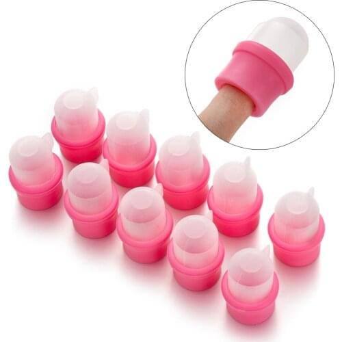 10Pcs High Quality Wearable Nail Soak Soakers Cleanser Polish Remover DIY Acrylic UV Gel Cap Tip Set Nail Art Tool Manicure