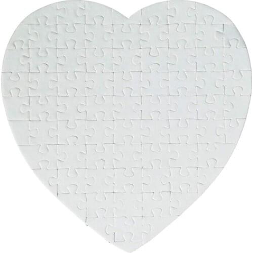 10Pcs Sublimation Blank Puzzle DIY Craft Heart Jigsaw Puzzle DIY Transfer Produc L9CD