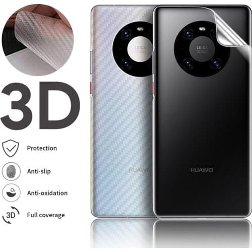 3D Back Carbon Fiber Film For Huawei Mate 40 P20 P30 P40 P50 Pro Soft Matte Screen Protector Huawei Honor View 20 10 20 Pro 9X