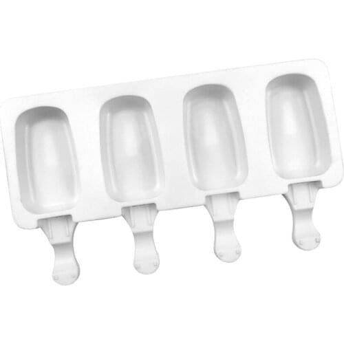 4-cavity large oval popsicle mold DIY Crispy Ice Cream Mould Silicone mold