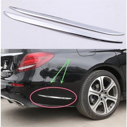 Angelguoguo ABS Chrome For Mercedes Benz E Class W213 E200L E300L etc 2016 2017 Car Tail Trim Strip Covers For AMG Sport Style