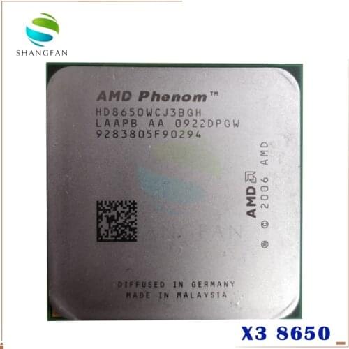 Free shipping for Phenom X3 8650 Triple-Core DeskTop 2.3GHz CPU HD8650WCJ3BGH Socket AM2+/940pin