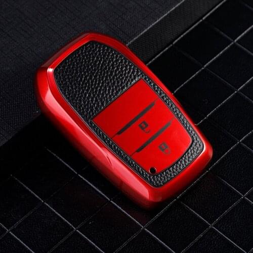 For Toyota Chr Rav4 Auris Avensis Prius Aygo Camry Corolla Land Cruiser 200 Prado Crown New TPU Car Key Case Cover Fob 2 Buttons