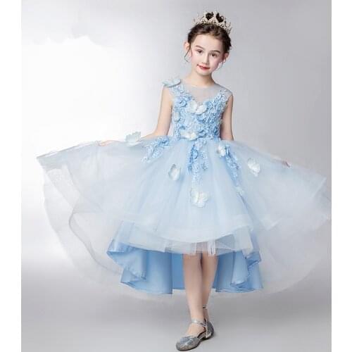Children Wedding Dress Pageant Infantil 1st Birthday Dress For Baby Girl Baptism Clothes Floral Princess Dresses Toddler Party