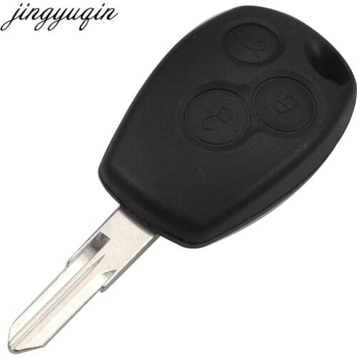 Jingyuqin 50pcs/lot VAC102 Blade Car Key Covers Uncut Blade for Renault 3 Buttons Duster Logan Fluence Clio Replacement
