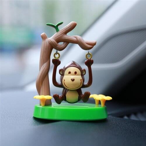 Kongyide Car Ornaments 1PC Solar Powered Dancing Swinging Animated Dancer Toy Car Windowsill Decoration Monkey Solar doll je6