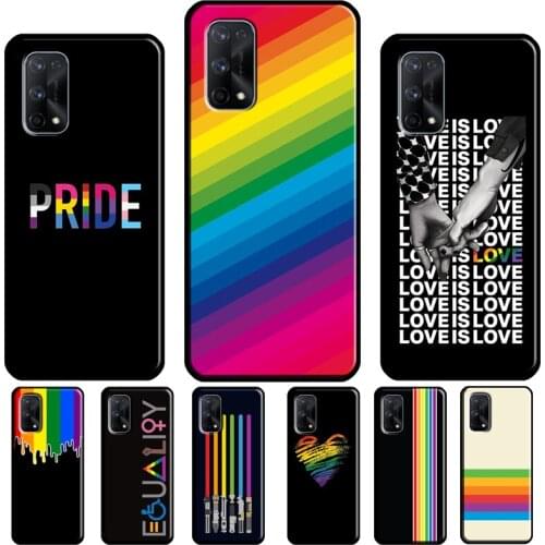 LGBT Gay Pride Rainbow Flag For OPPO Realme 8 Pro 6 7 Q3 7i C21 C3 GT Cover For OnePlus 8 9 Pro Nord 7T 8T Phone Case