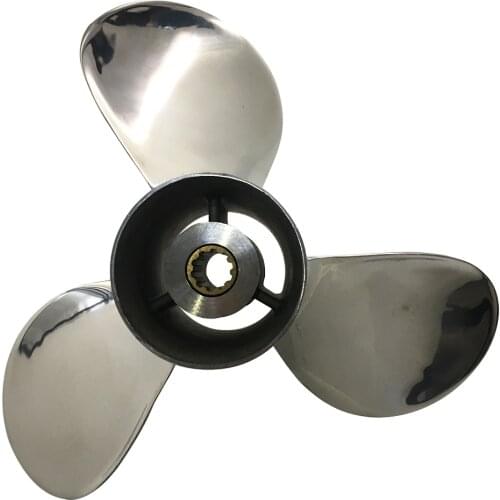 Boat Propeller 9.9x13 Fit for Mercury Outboard 25HP-30HP Stainless Steel Prop 10 Tooth OEM NO: 48-19640A40