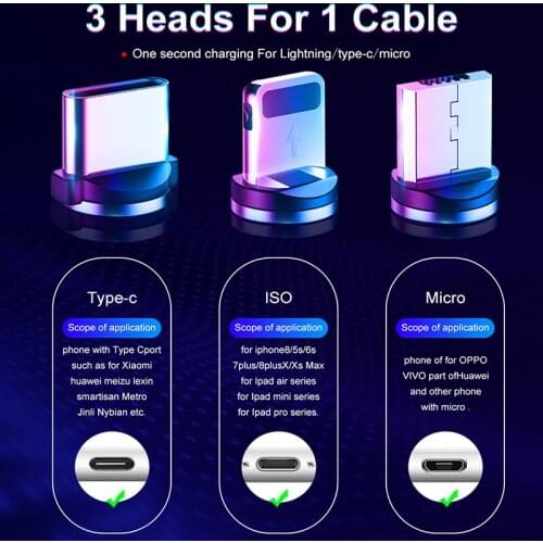 Magnetic USB Cable Fast Charging USB Type C Cable Magnet Charger Data Charge Micro USB Cable Mobile Phone Cable USB Cord