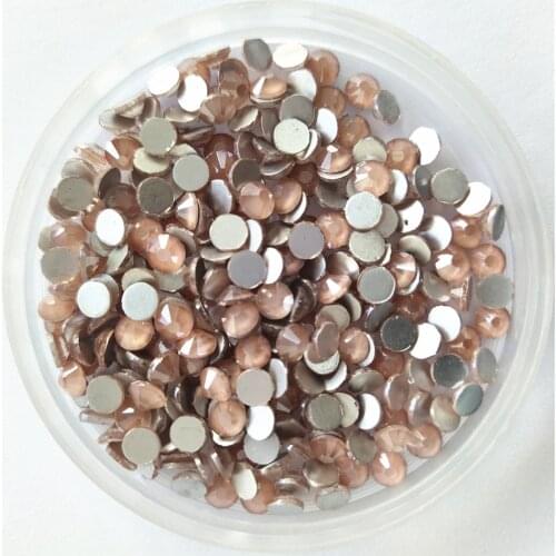Mocha Champagne S6-S30 Glitter Crystal Rhinestones Non Hot Fix FlatBack Strass Sewing & Fabric Garment Nail Art Stone