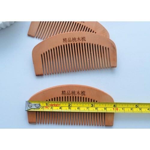 Small health care peach wood comb anti static portable make up small comb monthly comb healthy children wooden comb wholesale