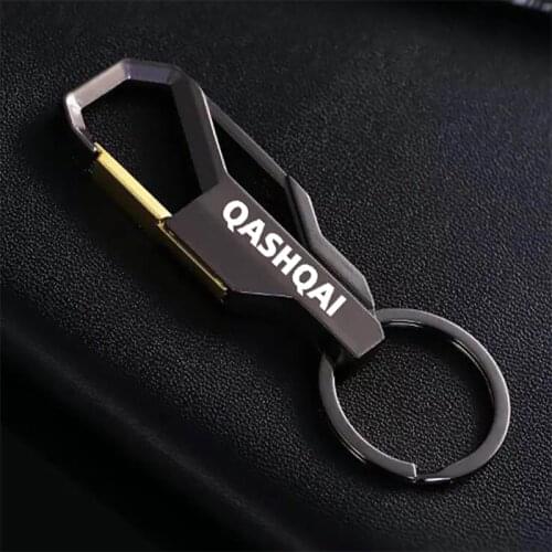 New laser engraving style car logo Keychain Metal Alloy Buckle Waist Car Key Chain Key Chain accessories for Nissan qashqai 2013