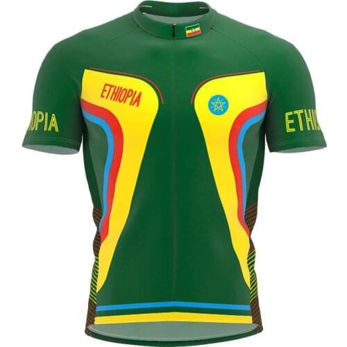 2021 new ETHIOPIA mens full zipper bicycle short-sleeved cycling jersey