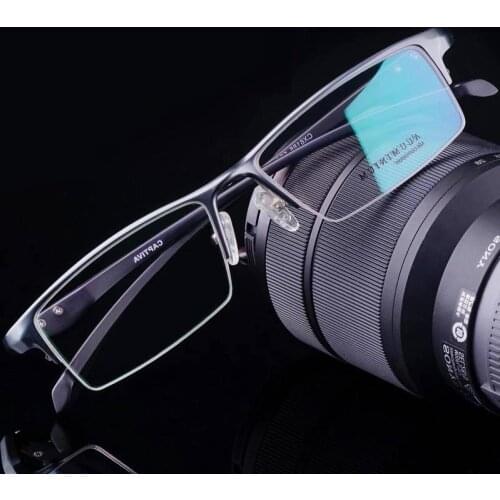 Anti-blue Light Myopia Glasses Optical Mens Student Finished Myopia Glasses Prescription Glasses Frame Half-frame -1.0 -4.0