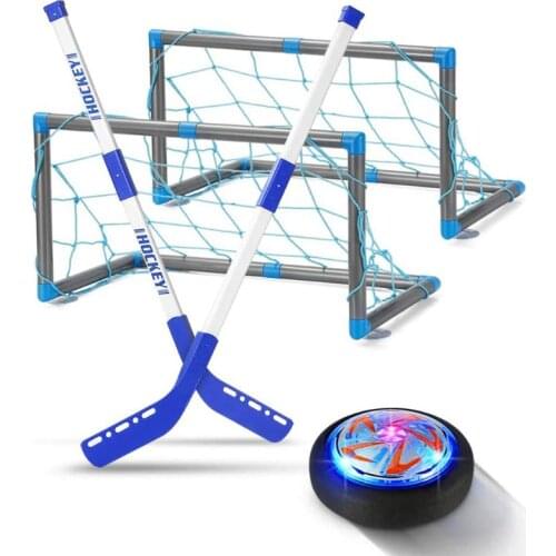 Rechargeable Ice Hockey Stick Set Mini Suspension Ball 2 Goals for Kids Indoor Game Sports Training Toys