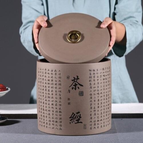 Sand tea pot ceramic bread seven pu 'er tea storage large scented tea scattered tea POTS of tea box cylinder seal