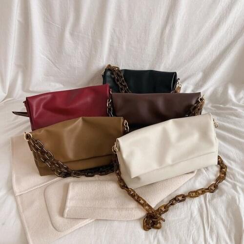 Casual Pu Leather Chain Women Handbags High Quality Ladies Shoulder Bag Fashion Female Crossbody Bags for Women Messenger Bags