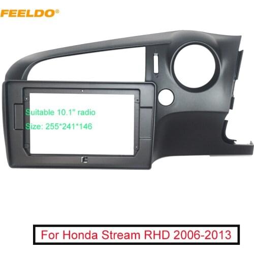 FEELDO Car Audio Fascia Frame Adapter For Honda Stream (RHD) 10.1" Big Screen 2DIN Dash Fitting Panel Frame Kit