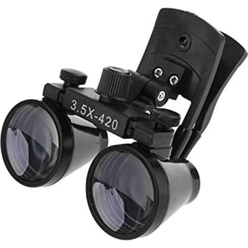 3.5X Dental Loupes Large View Dentistry Optical Dentist Magnifier Glass Lens Binocular Loupe Set Surgical Magnifier with Clamp