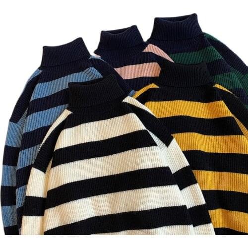 Sweater Pullover Men Clothes Fashion City Autumn And Winter Neutral Trend Mens And Womens High Neck Time Limited