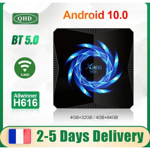 X96Q MAX TV BOX Android 10.0 4G 64GB 32GB 4K TV BOX Allwinner H616 Quad Core 2.4G/5G WIFI BT V5.0 Android Set Top BOX PK X96 MAX