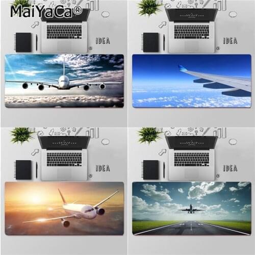 MaiYaCa Top Quality Airplane flying in the sky Unique Desktop Pad Game Mousepad Free Shipping Large Mouse Pad Keyboards Mat