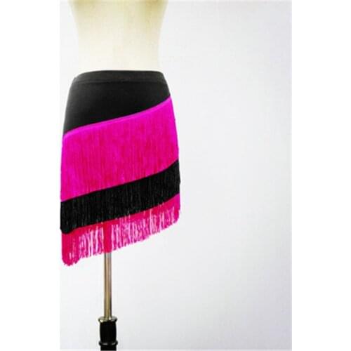 2017 new Latin dance costume milk silk tassel latin dance short skirt for women latin dance exercise costume skirts