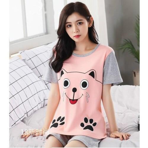 Women Comfortable Home Clothes New Milk silk Women Sleepwear summer Female Pajamas Sets Thin laides Suit short Sleeve Pyjamas