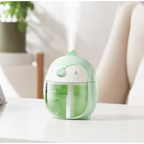 300ml Cartoon Style Air Humidifier USB Recharge 1.5-2W Air Humidifier Portable LED Colorful Light Mini Diffuser for Home Office