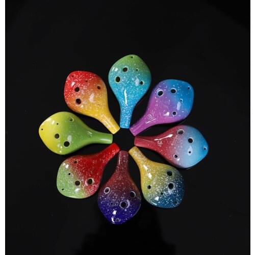 6 Hole Ocarina Soprano C Key Ceramic Handmade Mini Ocarina Flute Toy Musical Instruments FLU13