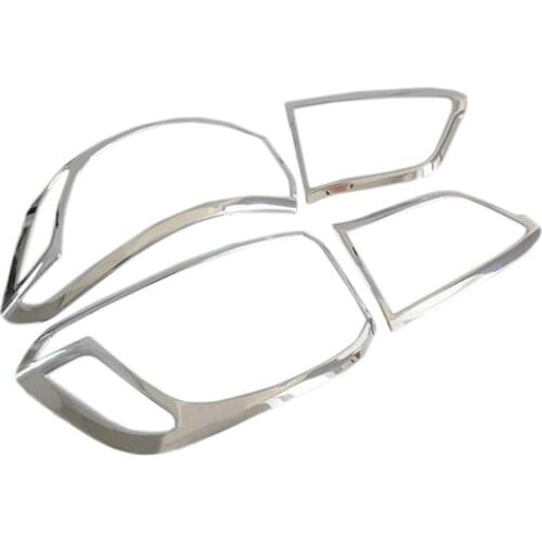 Car styling 2017 2018 For Jeep Compass Rear Tail Light Lamp Cover Frame Decor Trim ABS Chrome 4pcs