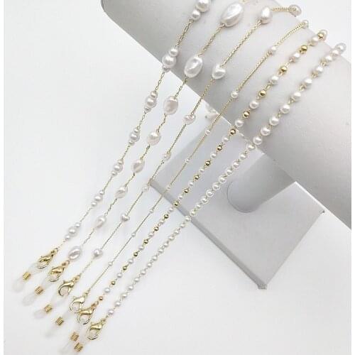 2021 New Heart Pearl Eye Glasses Sunglasses Spectacles Eyewear Chain Holder Cord Lanyard Necklace Glasses Chain Neck Strap Rope