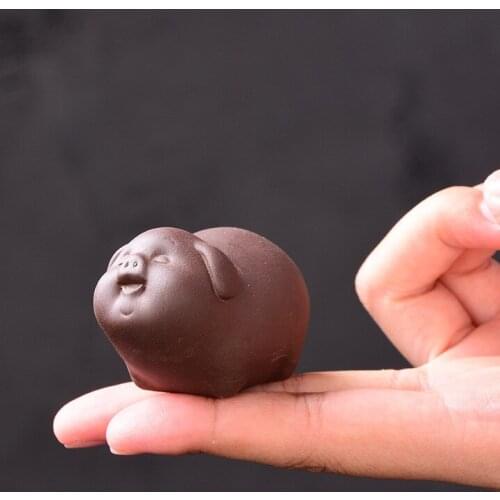 Fingertip Tea Pet Purple Sand Small Ornaments Tea Play Creative Cartoon Set Accessories Non Color Changing Table Animal Doll