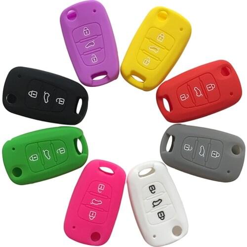 Key Holder Cover For Hyundai I20 I30 Accent I35 Key Cap For Kia Rio 3 Ceed Soul Cerato 2 Sportage 3 Flip Folding Car Keychain