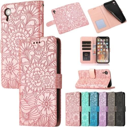 Wallet Case Etui for iPhone 12 13 11 Pro Max XS XR SE 2020 6 7 8 Plus Flip Leather Phone Cover Embossing Full Protection Fundas