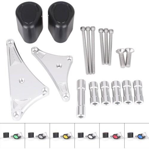 CNC Motorcycle Frame Slider Crash Pad Protector Guard For Honda CB400 1992 1993 1994 1995 1996 1997 1998 , Aluminum + ABS