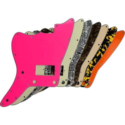 Guitar Parts - For Left Handed US No Upper Controls Jazzmaster Style Guitar Pickguard With PAF Pickups Scratch Plate Replacement