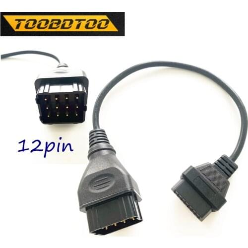 Diagnostics Cable to OBD 2 OBD2 Truck Diagnostic Cable For GAZ 12 Pin 16Pin Male Connector can Work with TCS CDP PRO DLC Adapter