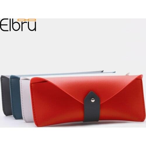 Elbru 2021 Fashion Leather Glasses Bag Nail Buckle Sunglasses Box High Quality Soft Pack Spectacles Case For Reading Eyeglasses